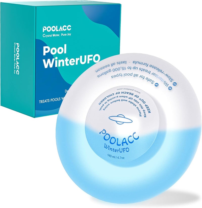 POOLACC 4-in-1 Winter Pool Closing Kit for Above-Ground & In-Ground Pools, Treats Up to 15,000 Gallons Pool Winterizing Kit, Long-Lasting Easy-to-Use Swimming Pool Clarifier & Enzyme (1-Pack) - Image 1